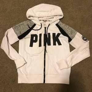 White and grey hoodie
